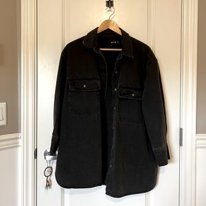 MISGUIDED oversized denim shacket